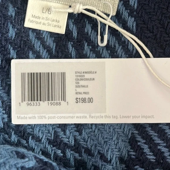 Outerknown Cloud Weave Size L Heavy Shirt Blue Plaid 100% Organic NWT - Picture 6 of 9